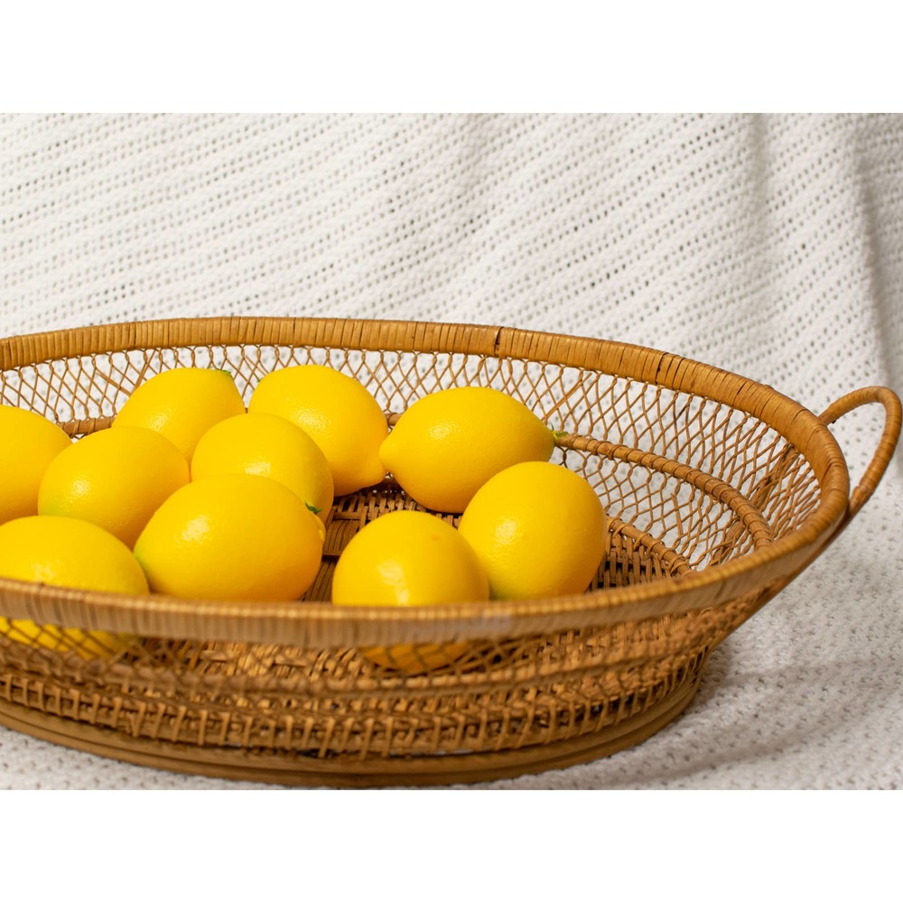 Woven Cane Basket Tray